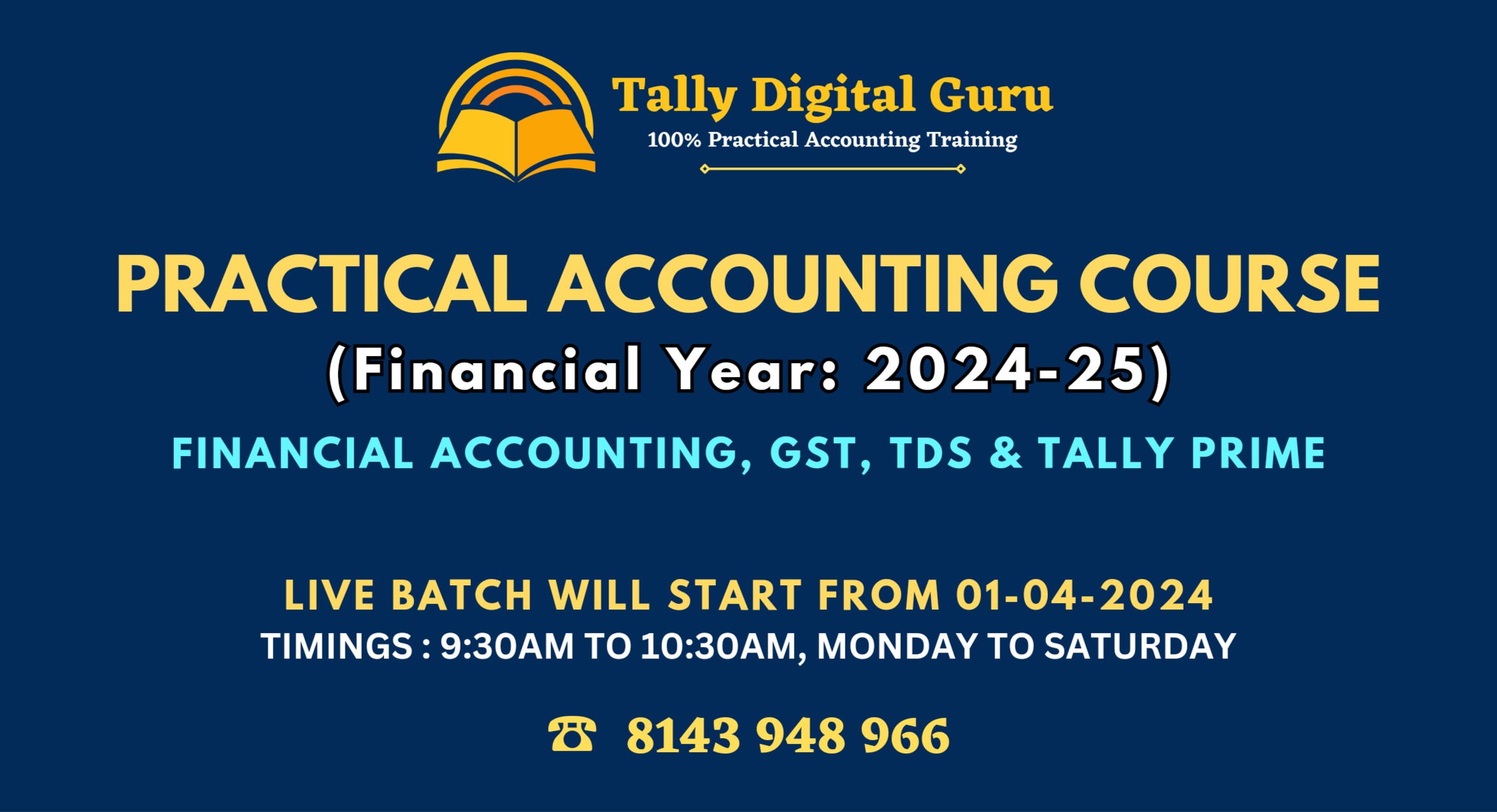 Practical Accounting Course in Telugu (2024-25)